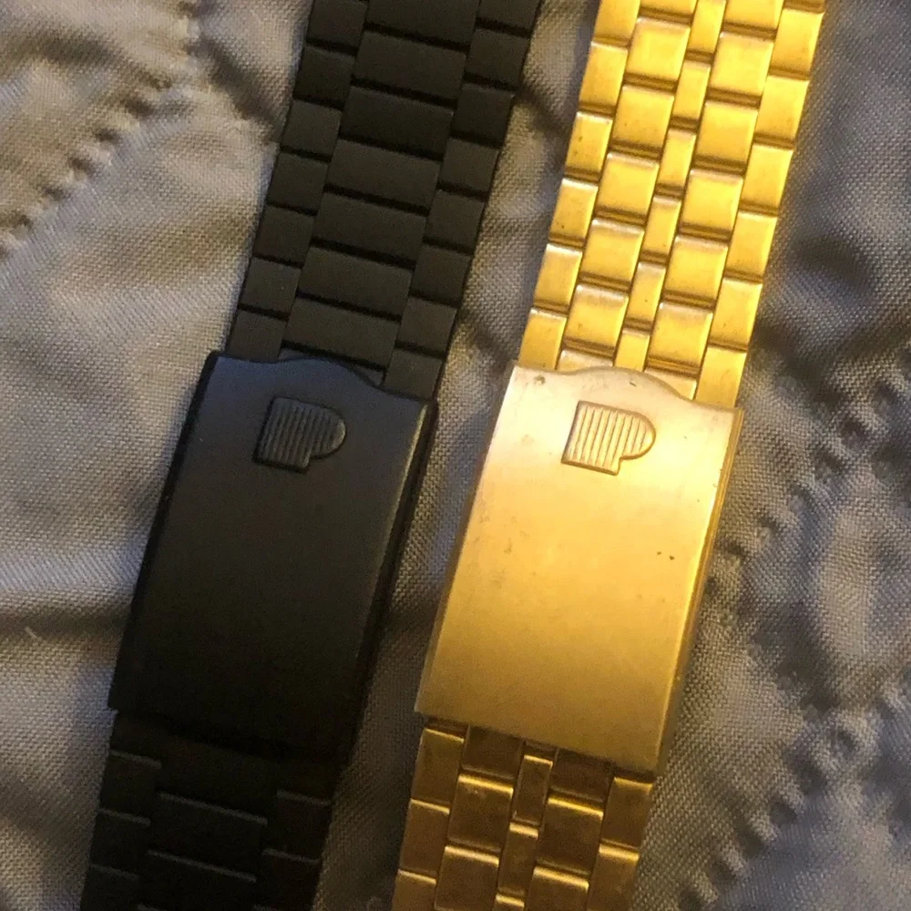 Gold and Black Smartwatch Cases with Classic Link Design